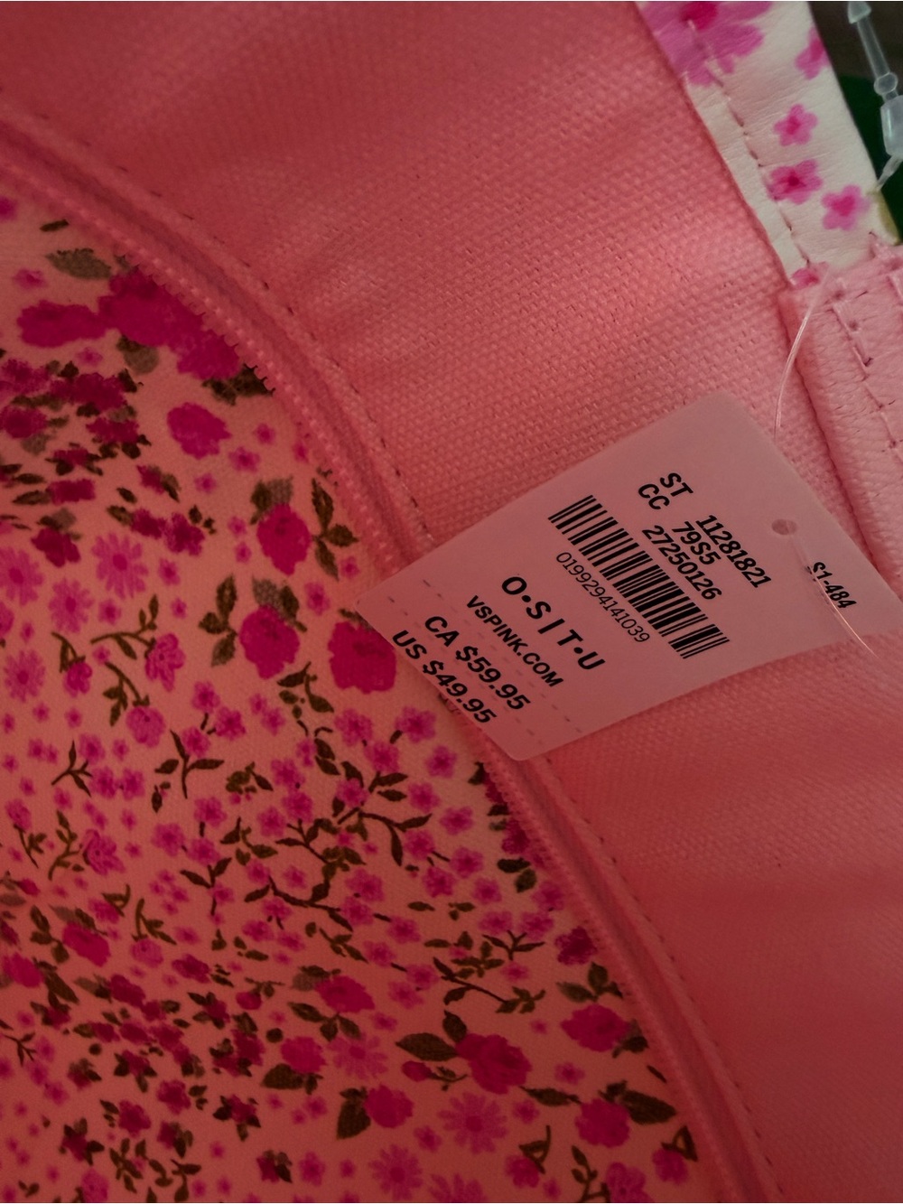 PINK Victoria's Secret Floral Embroidered Pink Tote - Picture 7 of 8